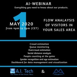 Η AA ALARM διοργανώνει το 1ο Webinar της A.I. TECH srl στην Ελλάδα στις 1/5/2020! Μην το χάσει κανείς!!