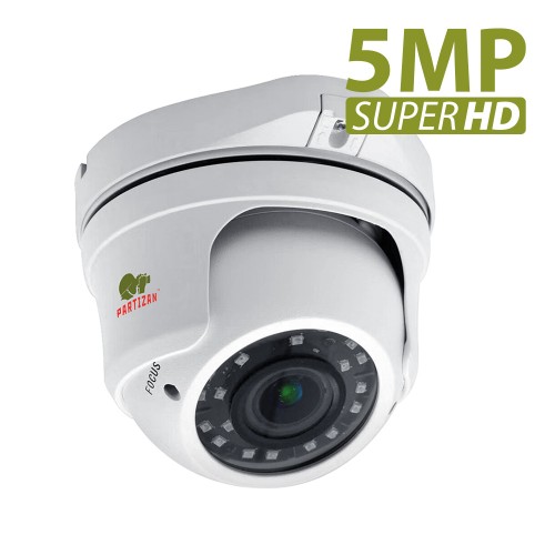 Dome AHD Κάμερα με Varifocal Lens 5MP CDM-VF37H-IR SuperHD V5.0
