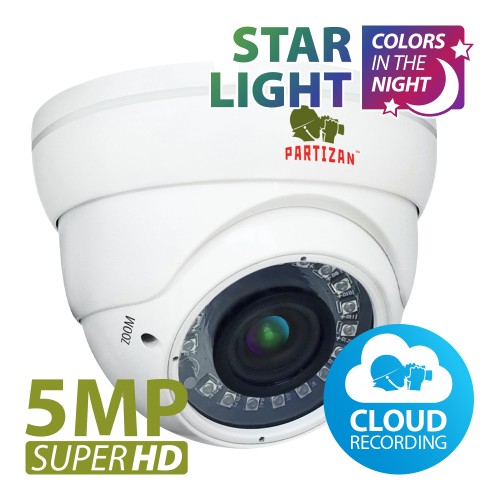 Dome IP Κάμερα Varifocal 5MP IPD-VF5MP-IR Starlight v2.0 Cloud