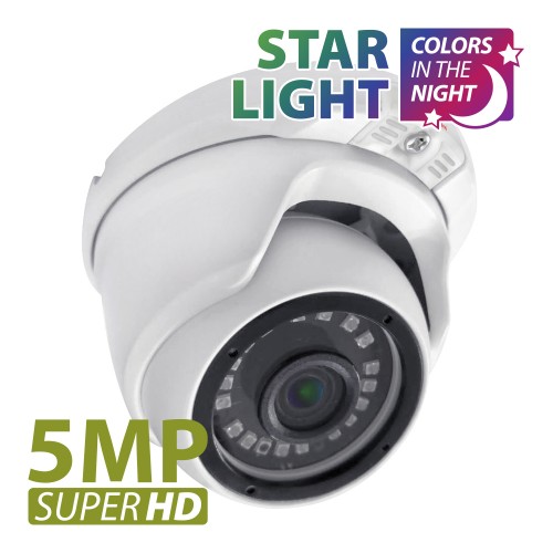Dome AHD Κάμερα με Fixed Lens 5MP CDM-233H-IR SuperHD Starlight Metal